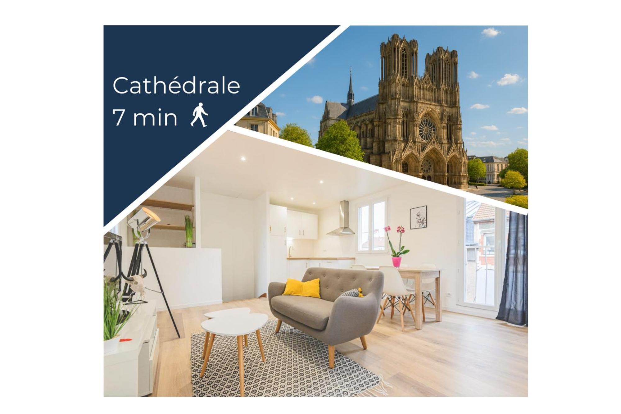 Appartement Lumineux Proche Cathedrale Reims Exterior photo